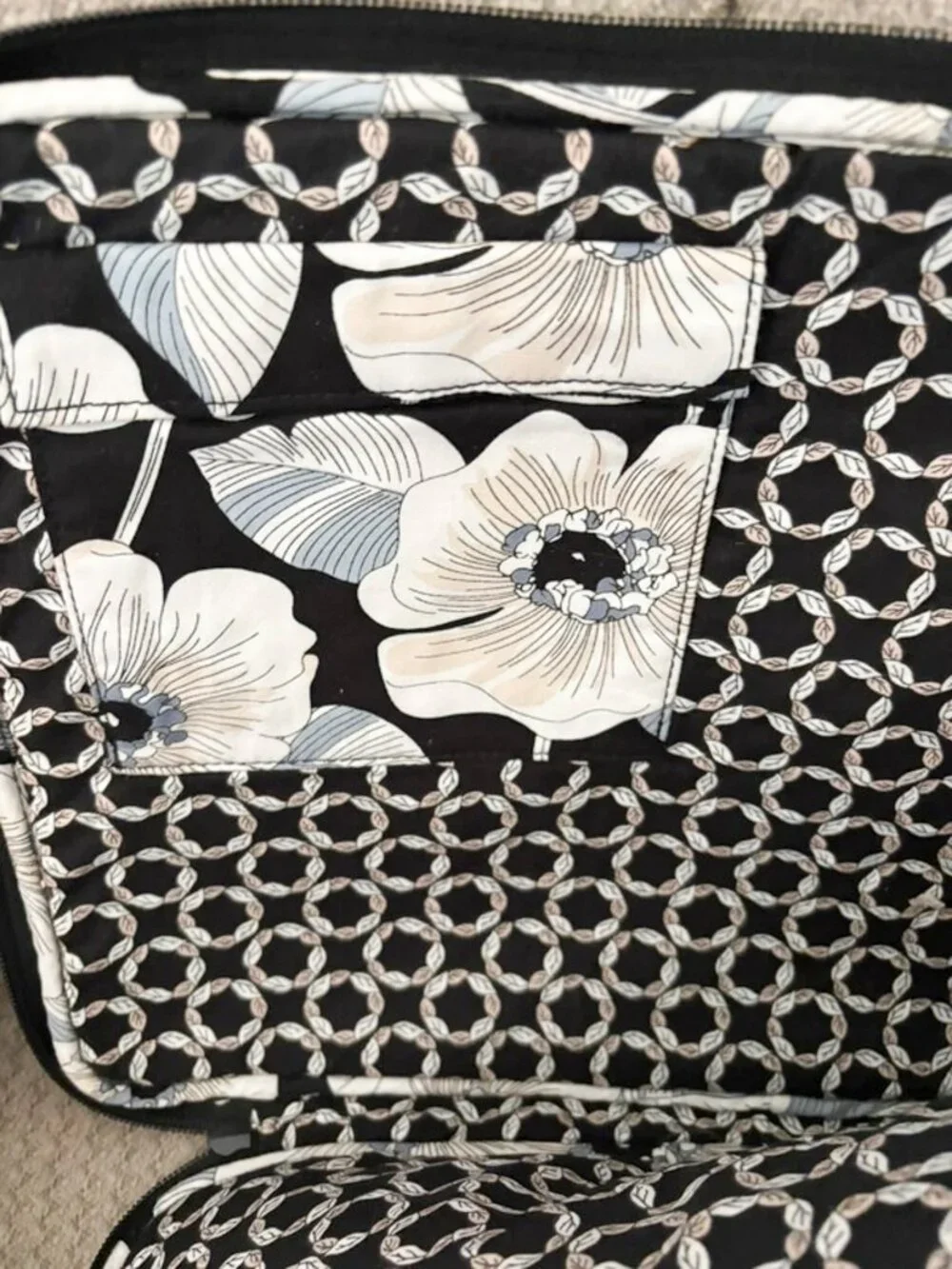Vera Bradley Retired Camellia Quilted Laptop Sleeve